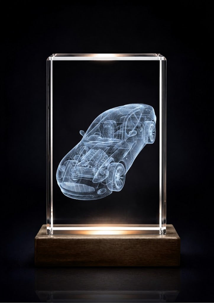 Car Engraved Crystal — Personalised K9 Crystal Gift
