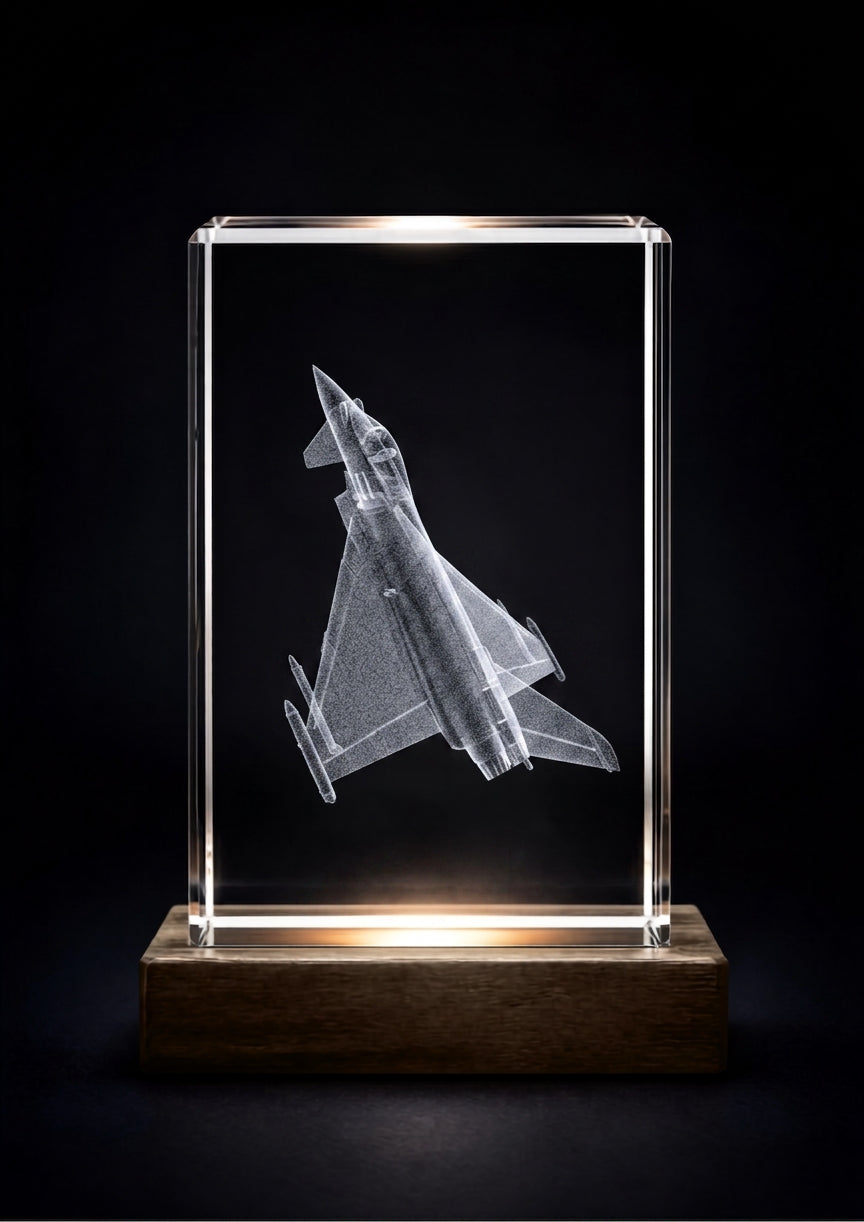 Typhoon Engraved Crystal — Personalised K9 Crystal Gift